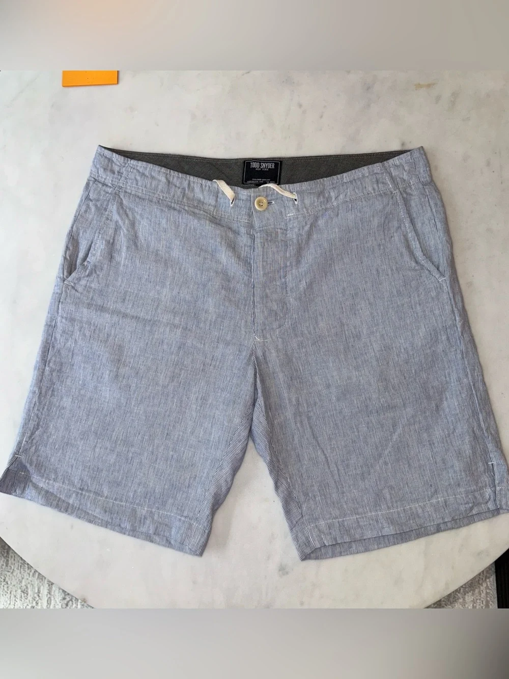 Todd Snyder Men’s Seersucker Shorts Sz 30 Medium Blue Striped